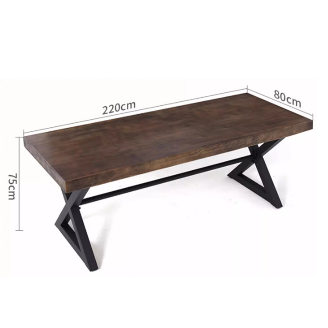 MAS-3193 Masdio Industrial Solid Wood Dining Table