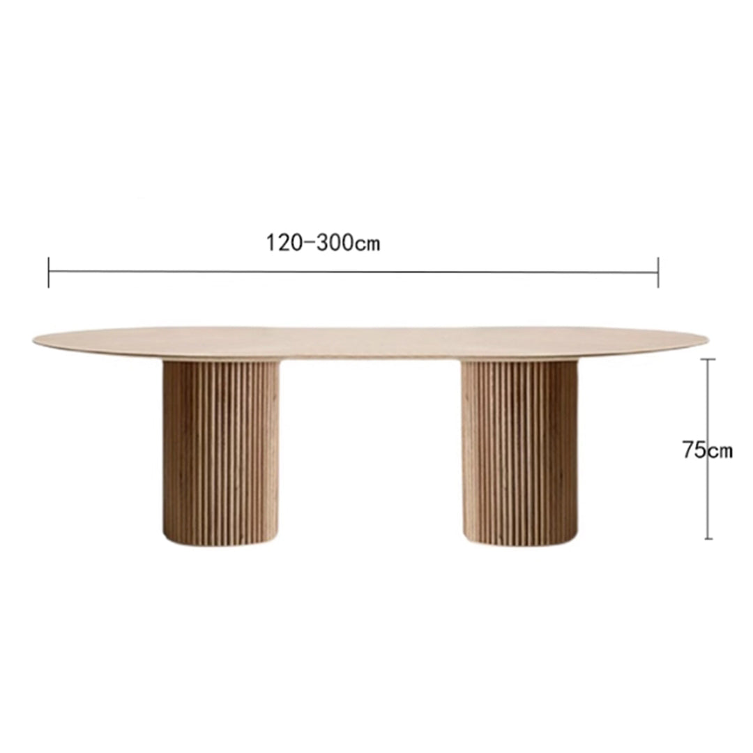 MAS-3194 Masdio Japandi Solid Wood Dining Table