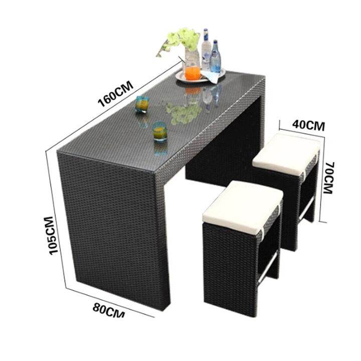 MAS-3202 Masdio Modern Outdoor Bar Table & Chairs