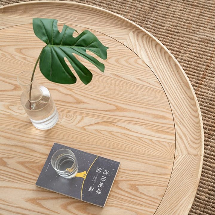 MAS-3304 Masdio Solid Wood Round Rattan Coffee Table