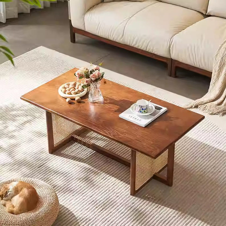 MAS-3315 Masdio Solid Wood Rattan Coffee Table