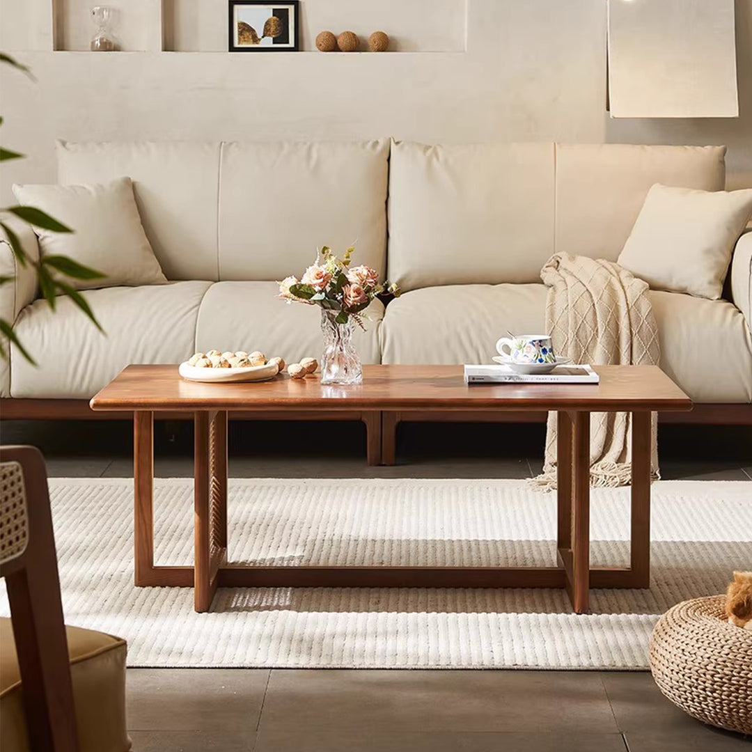 MAS-3315 Masdio Solid Wood Rattan Coffee Table