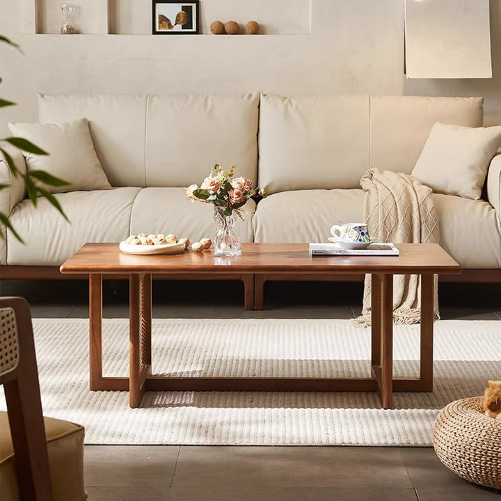 MAS-3315 Masdio Solid Wood Rattan Coffee Table