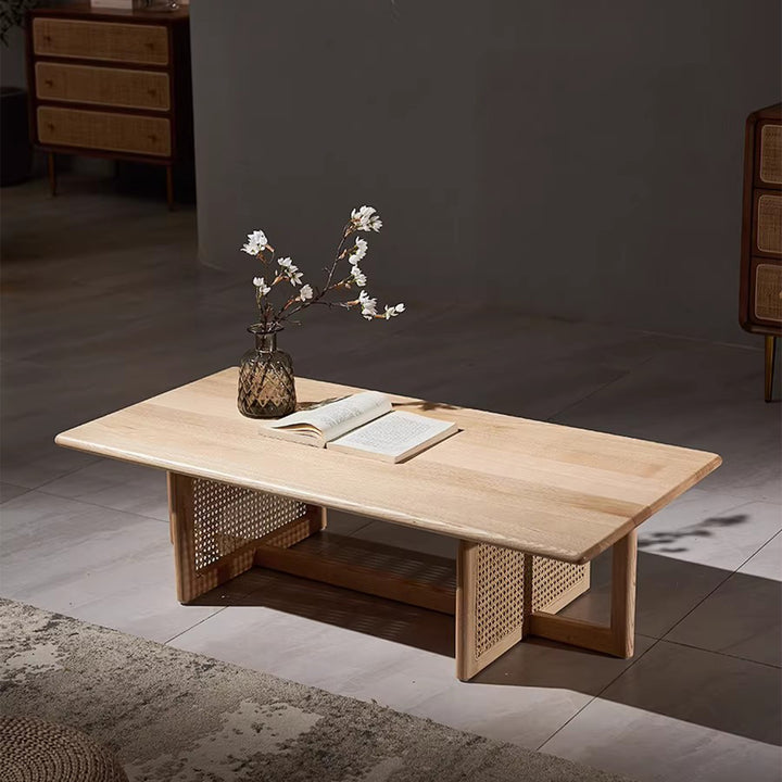 MAS-3315 Masdio Solid Wood Rattan Coffee Table