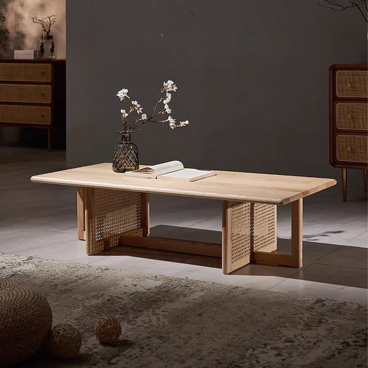 MAS-3315 Masdio Solid Wood Rattan Coffee Table