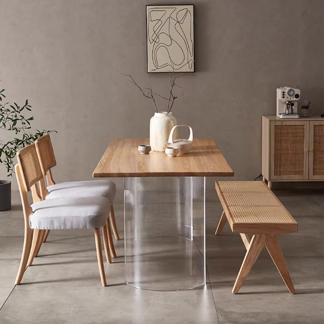 MAS-3334 Masdio Solid Ash Wood Rattan Dining Chair