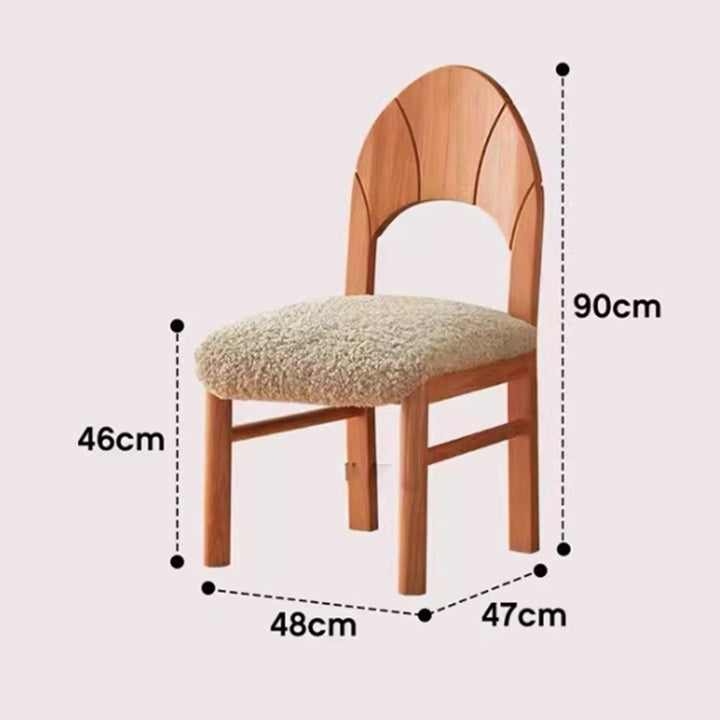 MAS-3457 Masdio Vintage Solid Wood Dining Chair