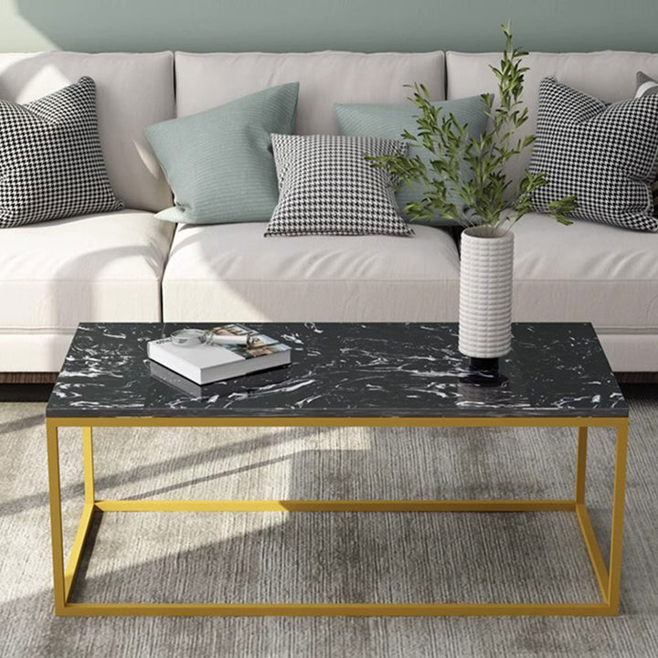 MAS-1388 Masdio Marble and Steel Minimalist Coffee Table Masdio