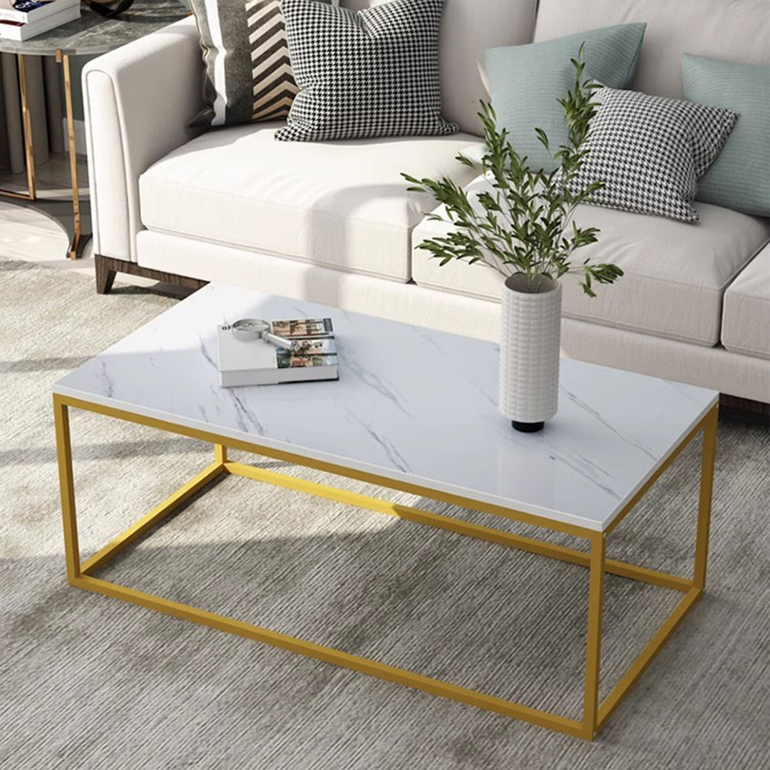MAS-1388 Masdio Marble and Steel Minimalist Coffee Table Masdio
