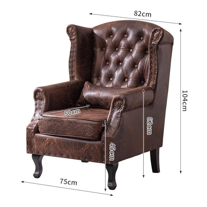 Masdio Classic Chesterfield Accent Lounge Chair Masdio