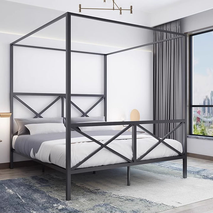 Masdio Modern Industrial Canopy Bedframe Masdio