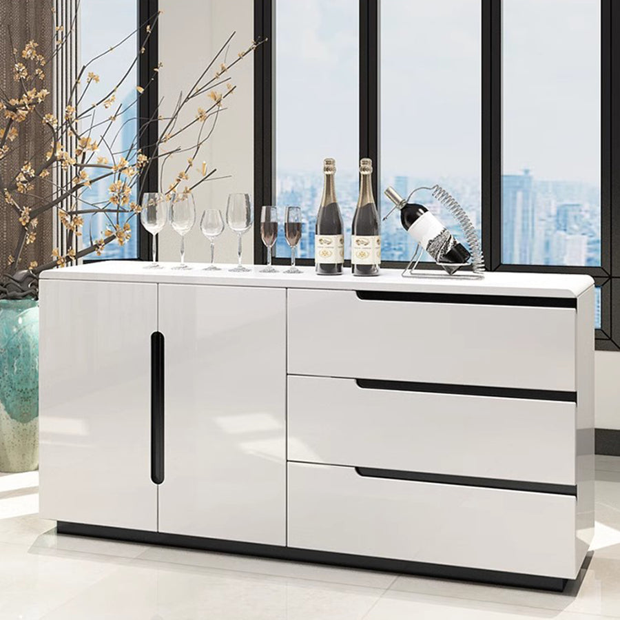 Masdio Simple modern sideboard, white baking paint storage ark Masdio