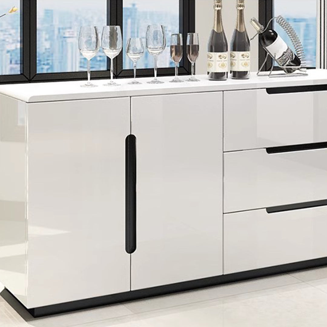 Masdio Simple modern sideboard, white baking paint storage ark Masdio