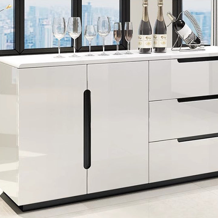 Masdio Simple modern sideboard, white baking paint storage ark Masdio