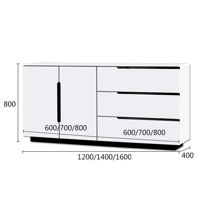 Masdio Simple modern sideboard, white baking paint storage ark Masdio