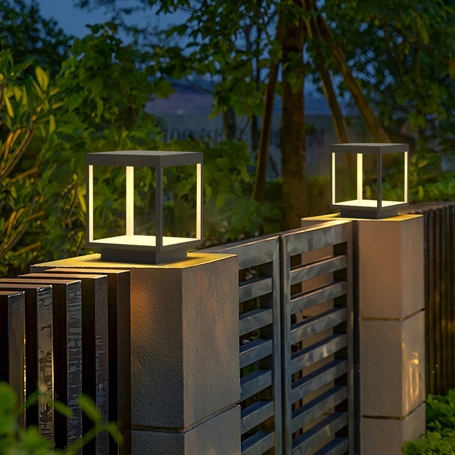 Masdio Square Frame Fence Post Garden Light Masdio