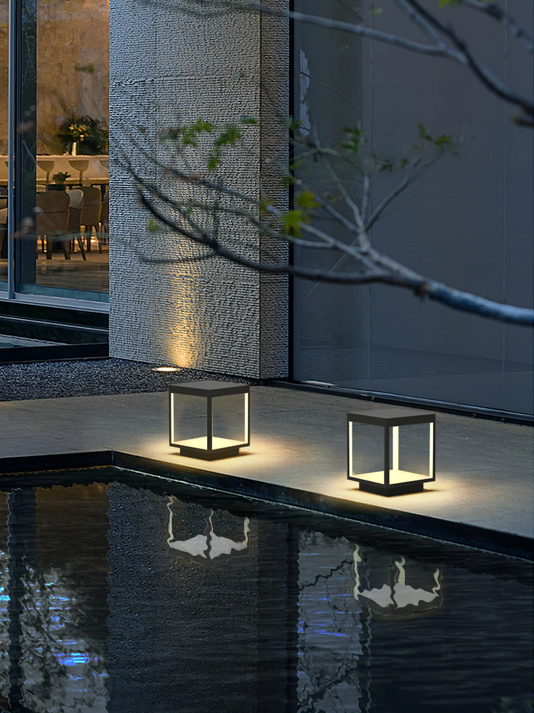 Masdio Square Frame Fence Post Garden Light Masdio
