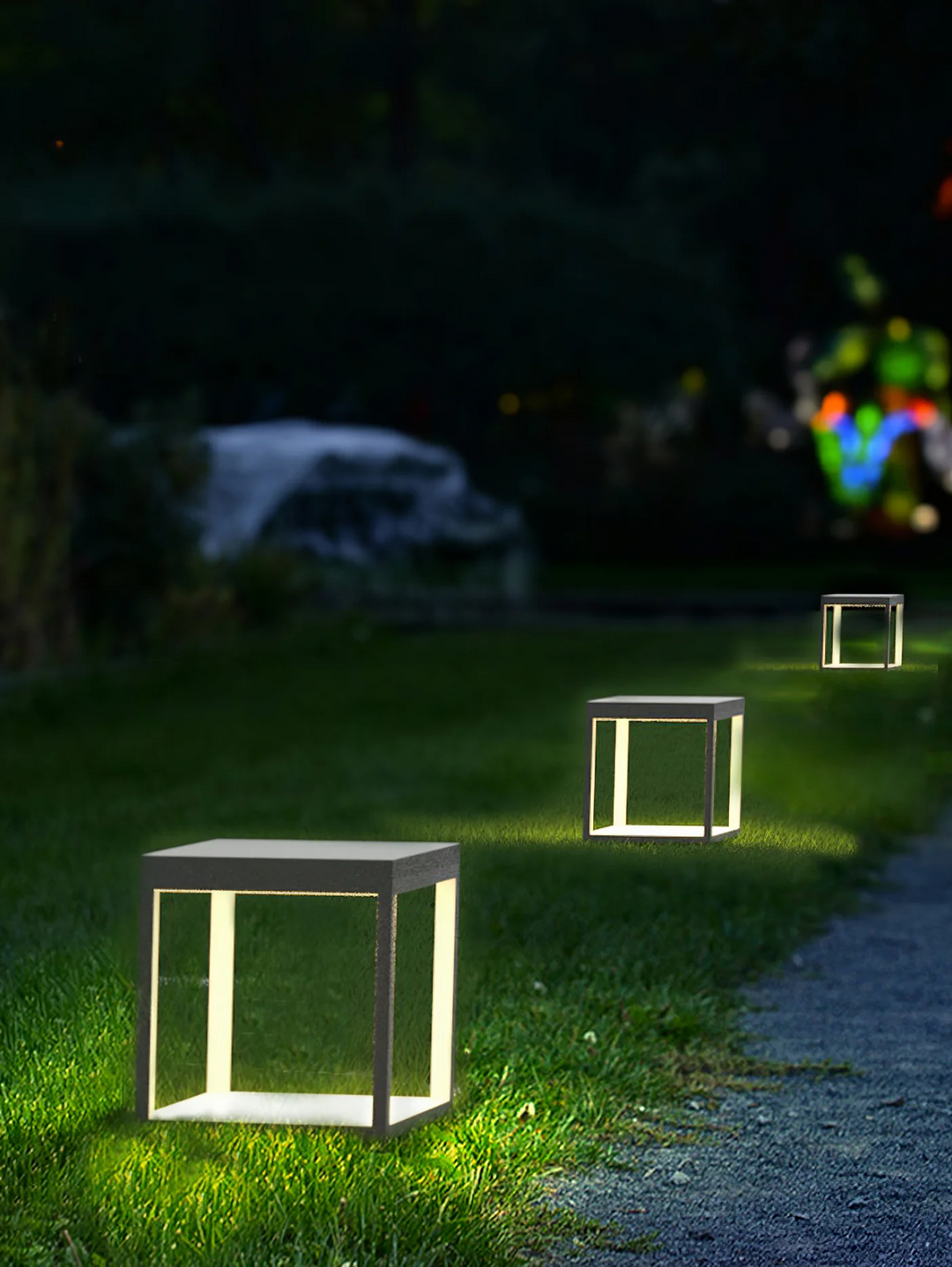 Masdio Square Frame Fence Post Garden Light Masdio
