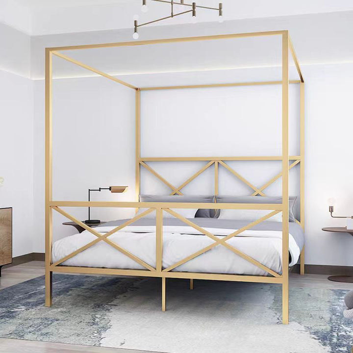 Masdio Modern Industrial Canopy Bedframe Masdio