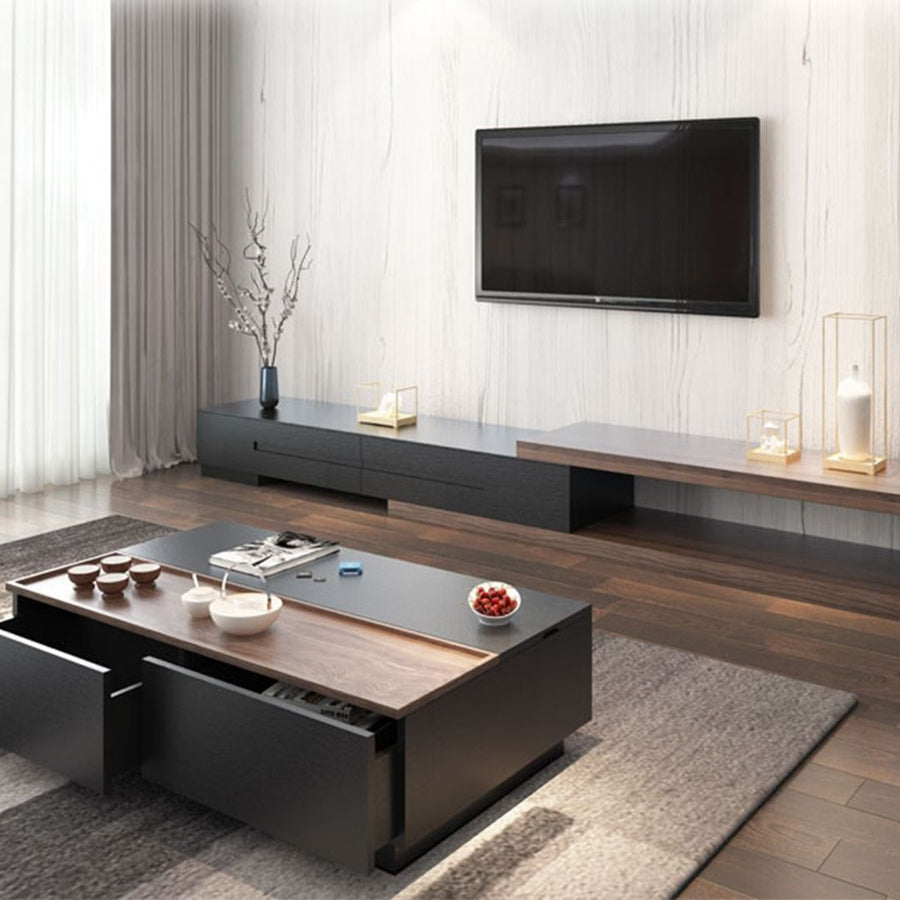 Minimalist Extendable TV Console Present Them