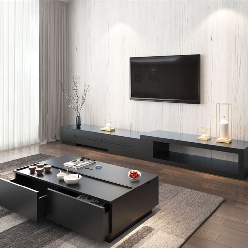 Minimalist Extendable TV Console Present Them