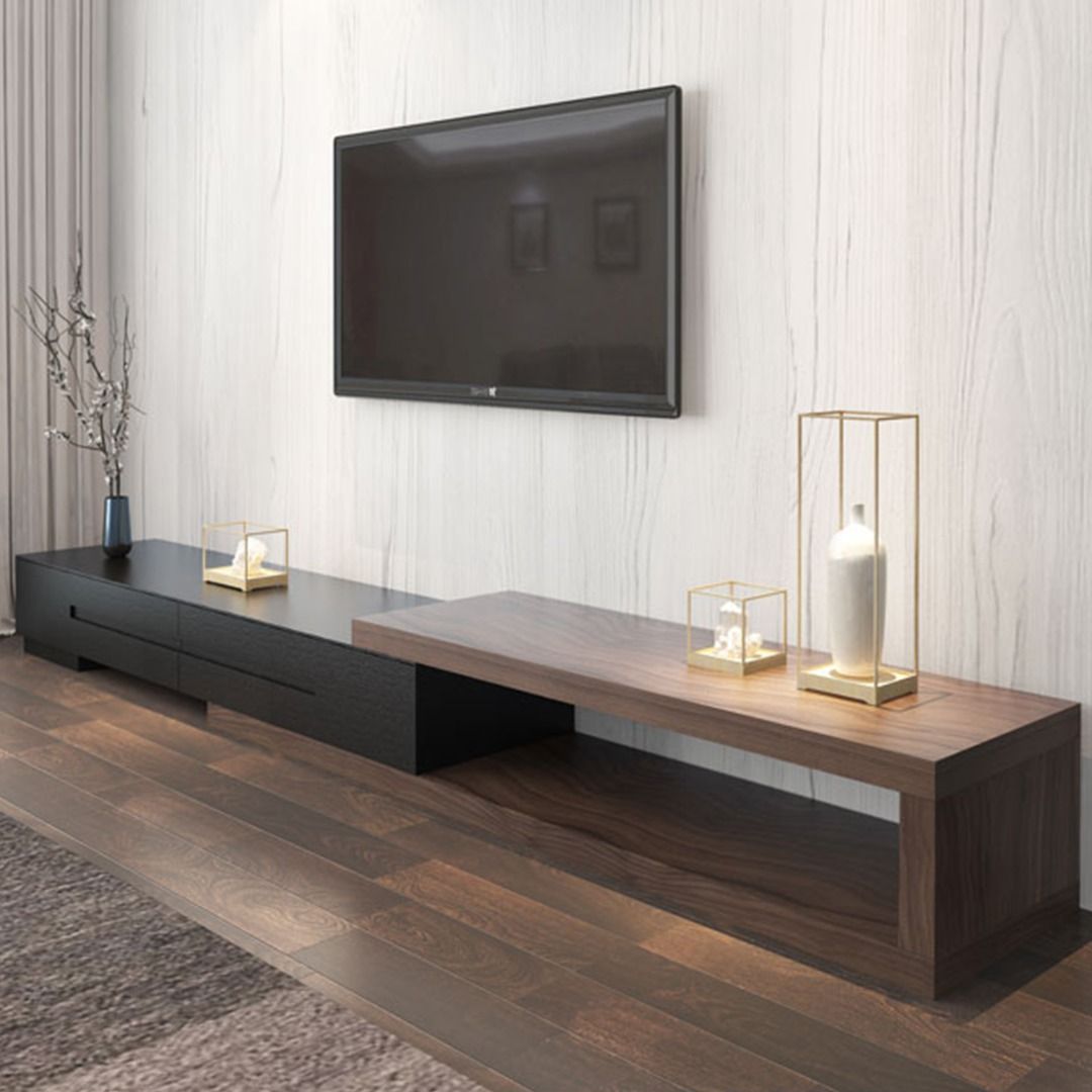 Minimalist Extendable TV Console Present Them