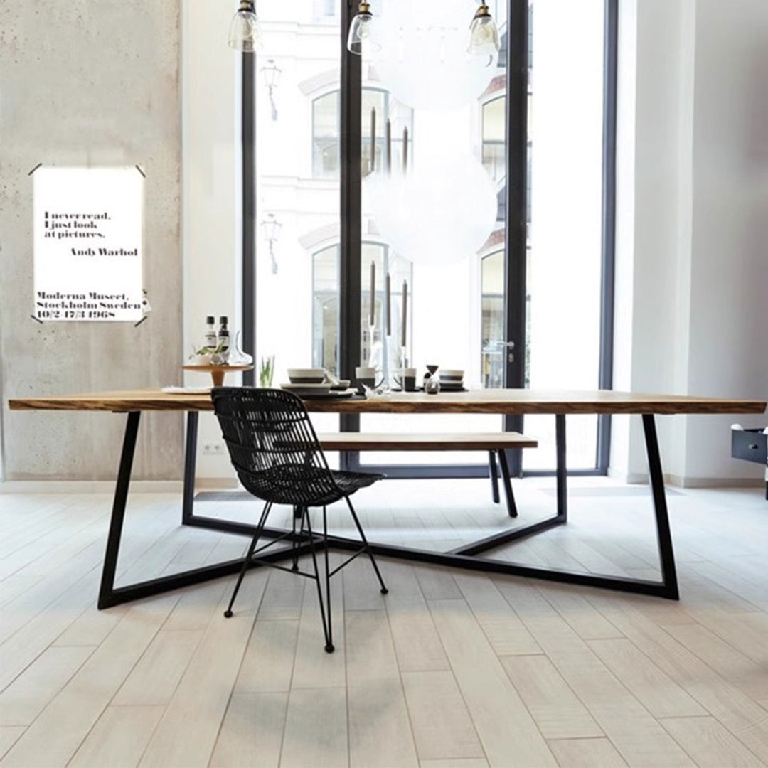 MAS-1391 Madsio Modern Contemporary Sleek Minimalist Wooden Top Table Masdio