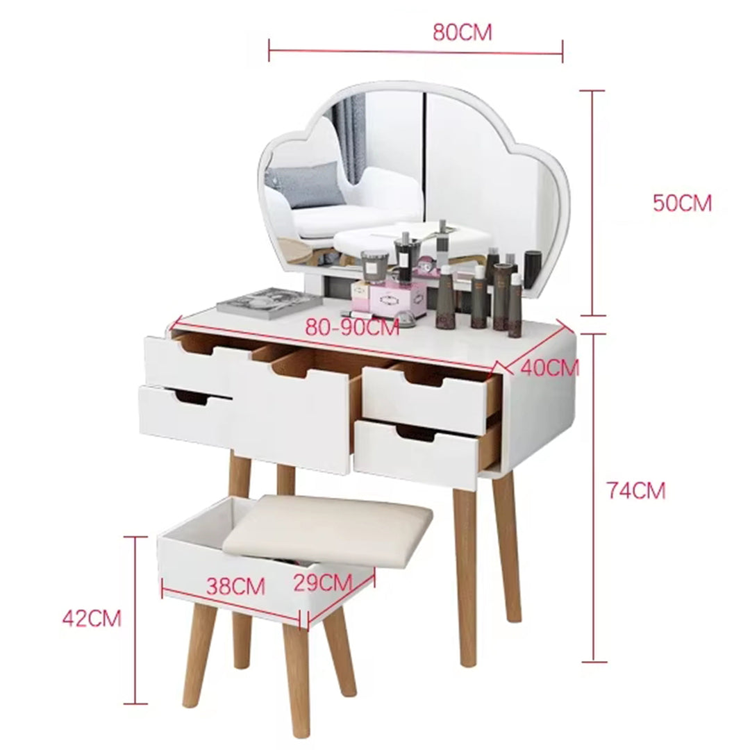 MAS-1363 Masdio Modern Dressing Vanity Storage Table Set Masdio