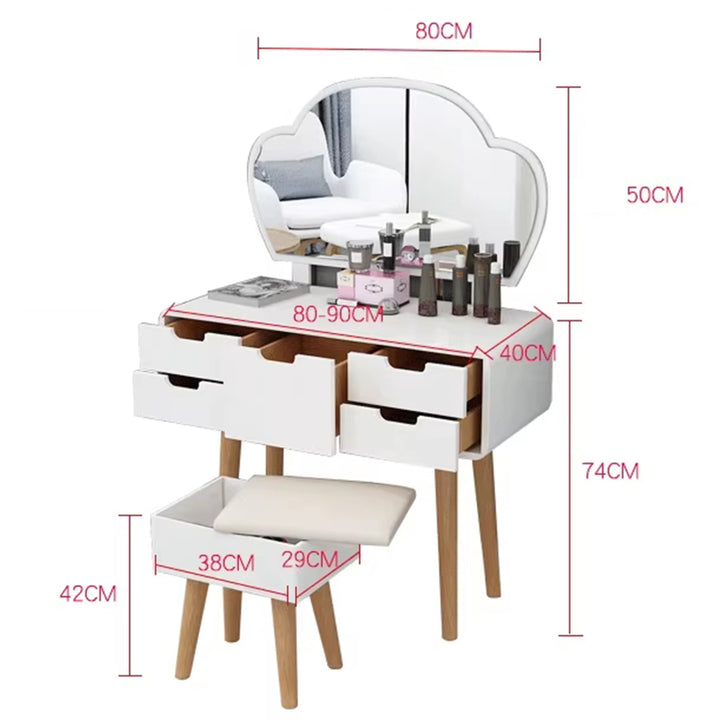 MAS-1363 Masdio Modern Dressing Vanity Storage Table Set Masdio