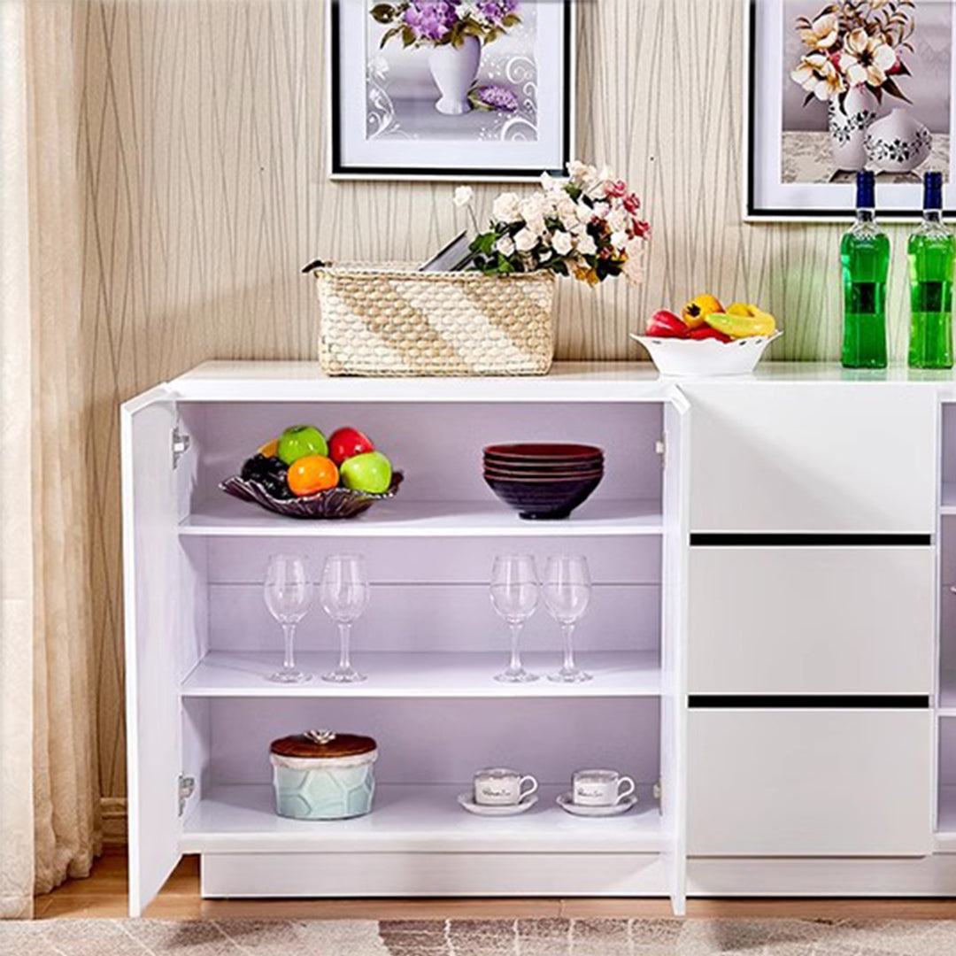 Modern High Gloss Sideboard Storage Cabinet Present Them