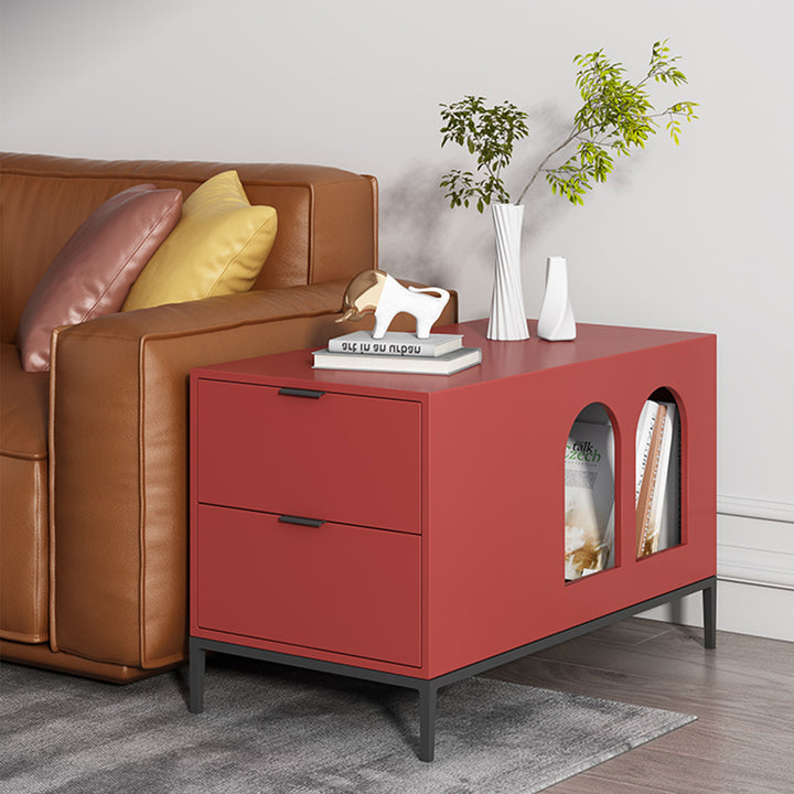MAS-1244 Masdio Modern Minimalist Side Table with Drawer Present Them