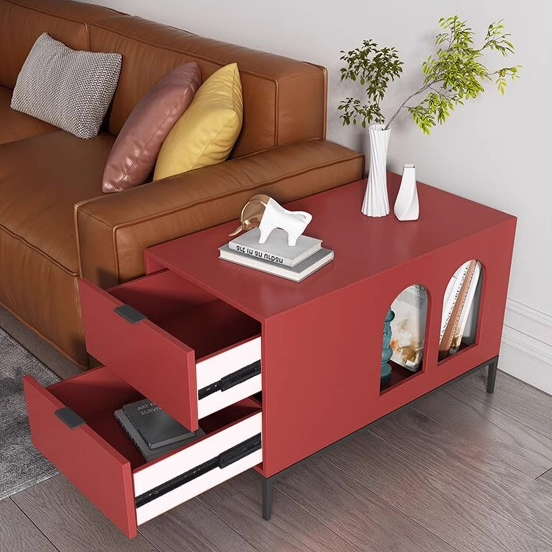 MAS-1244 Masdio Modern Minimalist Side Table with Drawer Present Them