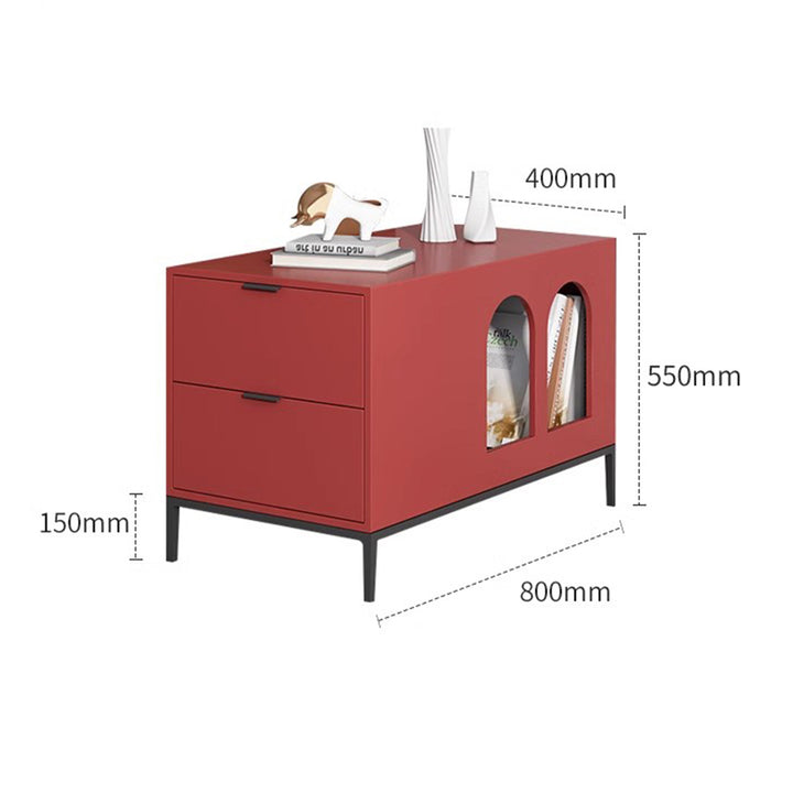 MAS-1244 Masdio Modern Minimalist Side Table with Drawer Present Them
