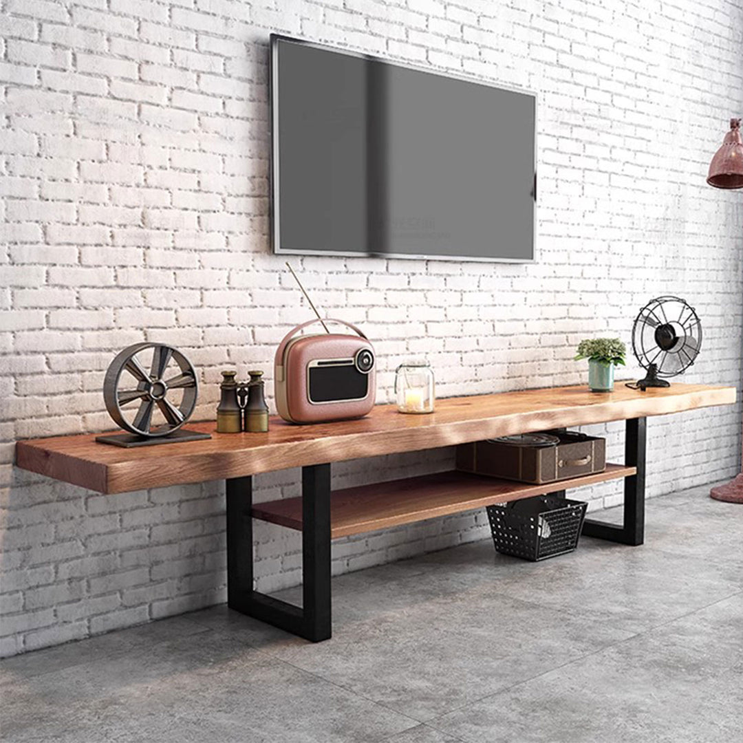 Modern Rustic Solid Wood TV Console Present Them
