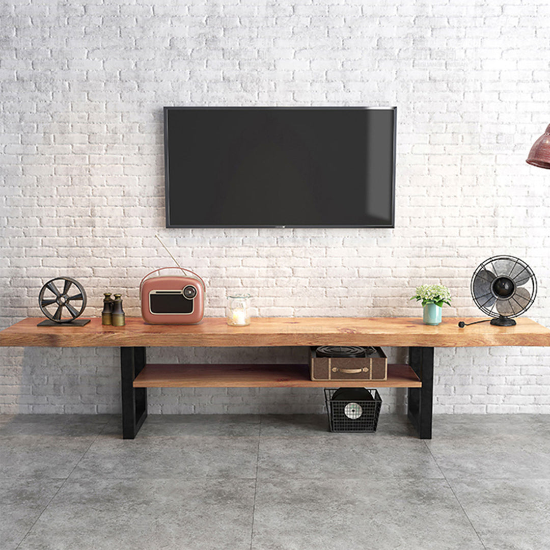 Modern Rustic Solid Wood TV Console Present Them