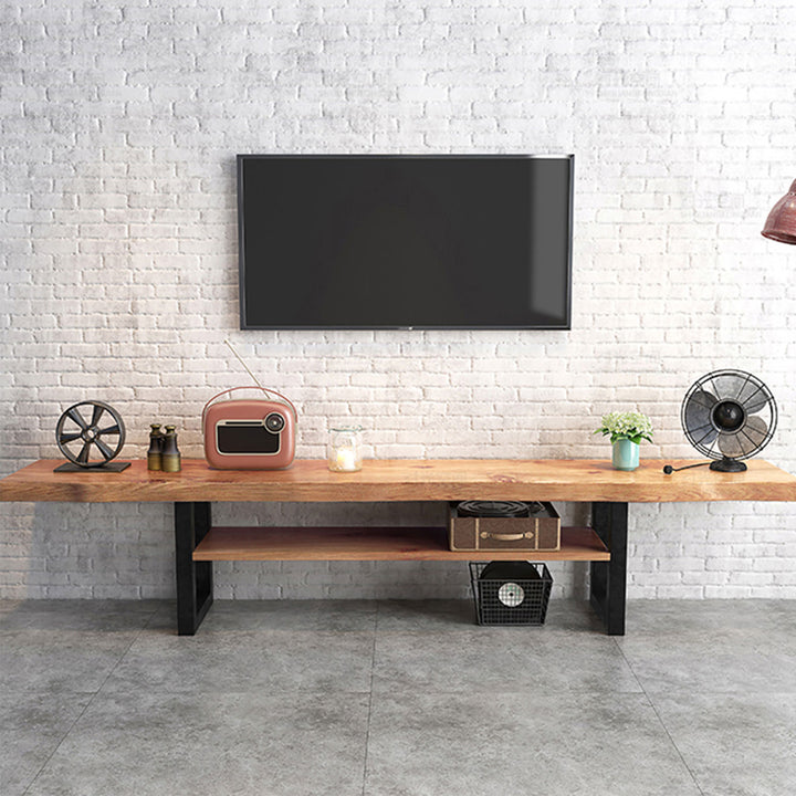 Modern Rustic Solid Wood TV Console Present Them