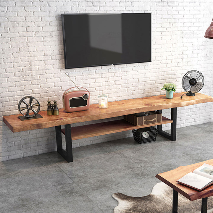 Modern Rustic Solid Wood TV Console Present Them