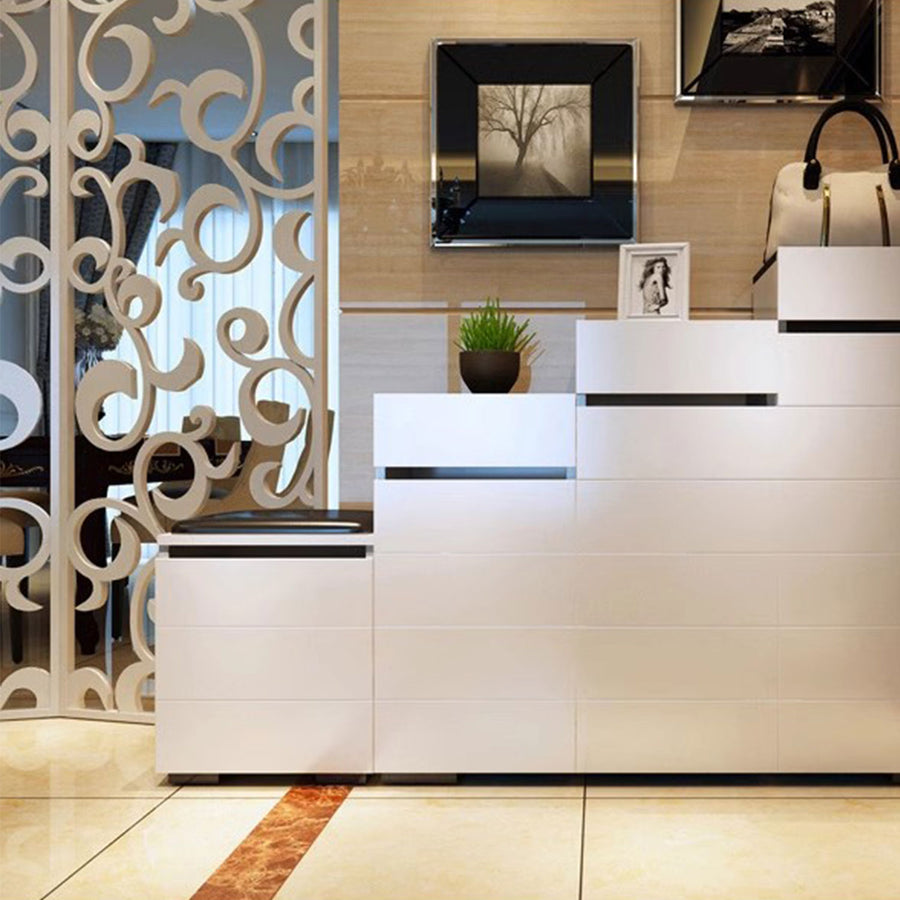 Modern Stackable Shoe Cabinet Bench Set ( See Description) Present Them