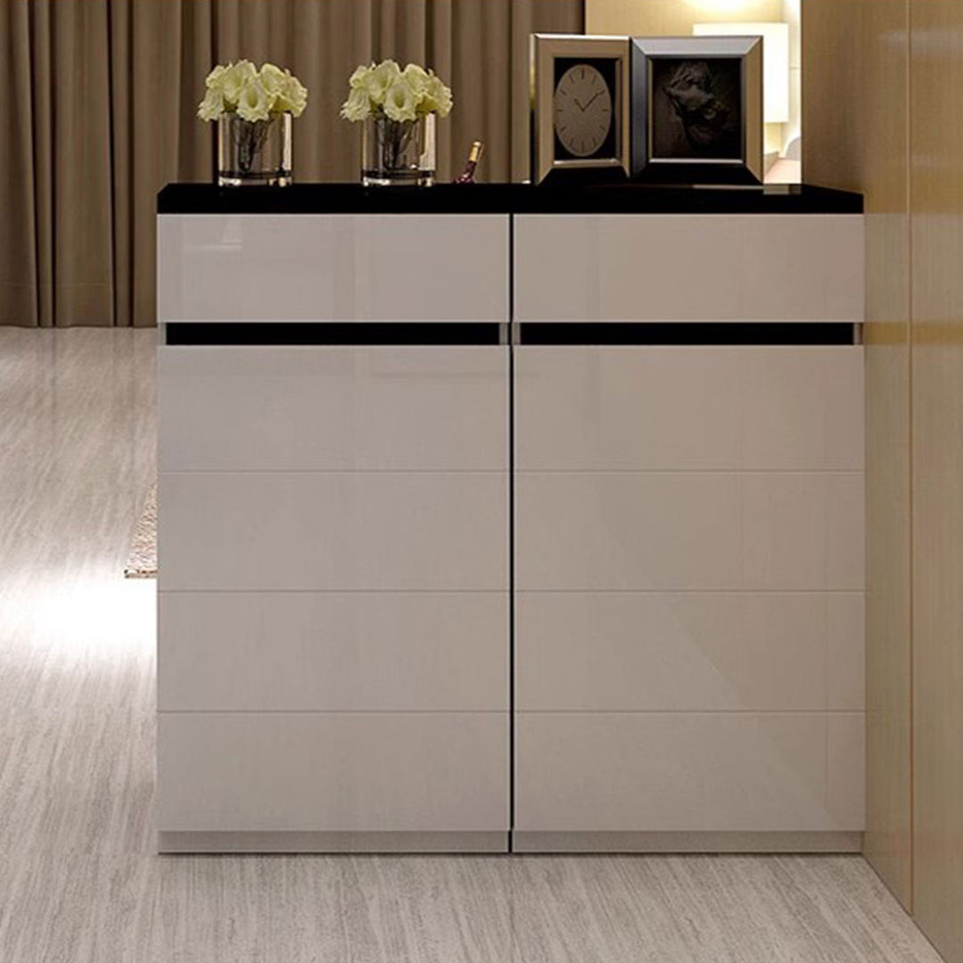 Modern Stackable Shoe Cabinet Bench Set ( See Description) Present Them