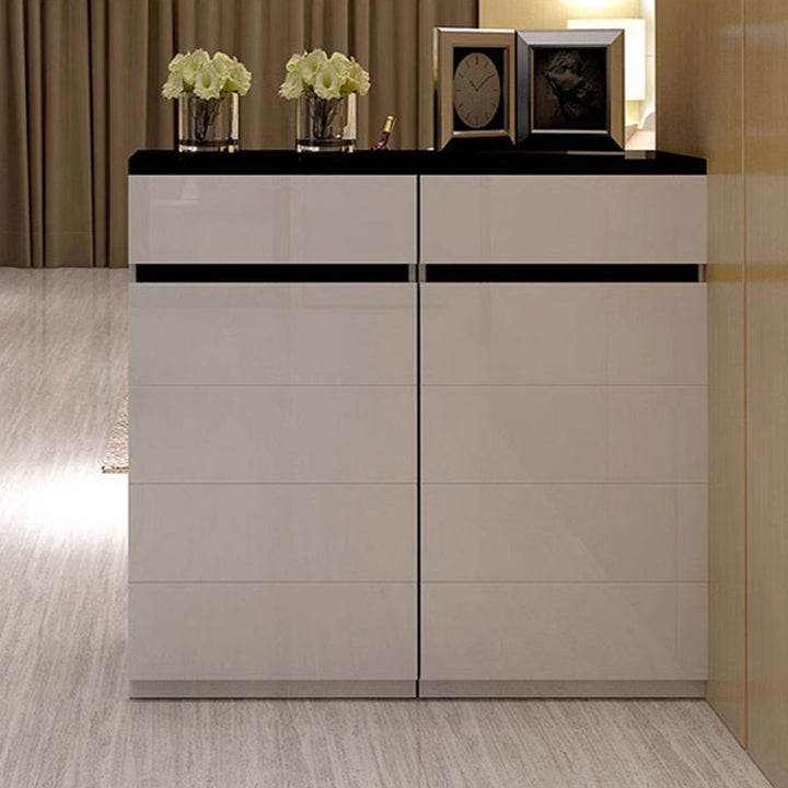 Modern Stackable Shoe Cabinet Bench Set ( See Description) Present Them