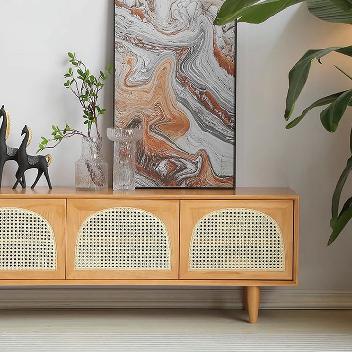 Natural Pinewood TV Cabinet Present Them