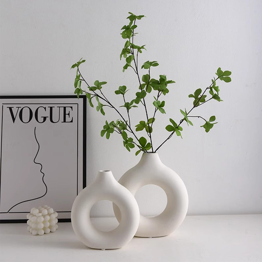 MAS-1211 Masdio Nordic Modern White Ceramic Vase Creative Home Decoration Present Them