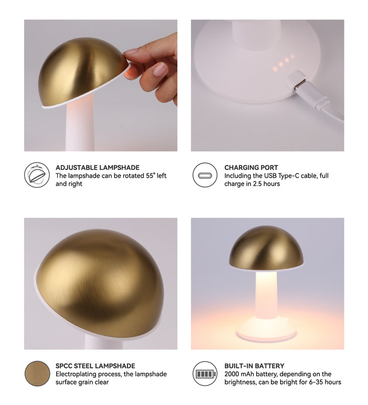 Nordic Style Gold Brass Table Lamp Present Them