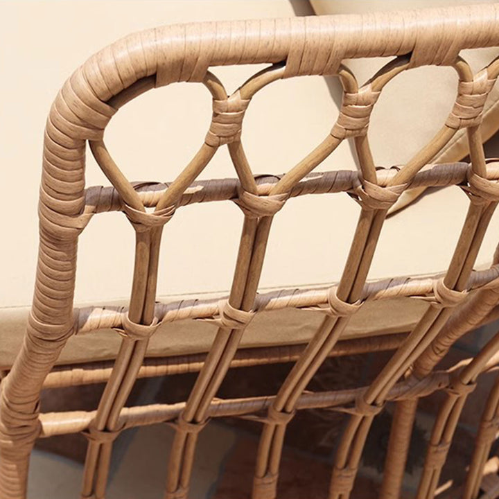 Outdoor Rattan Chair and Table Present Them