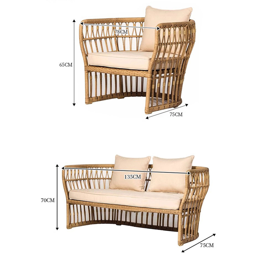 Outdoor Rattan Chair and Table Present Them