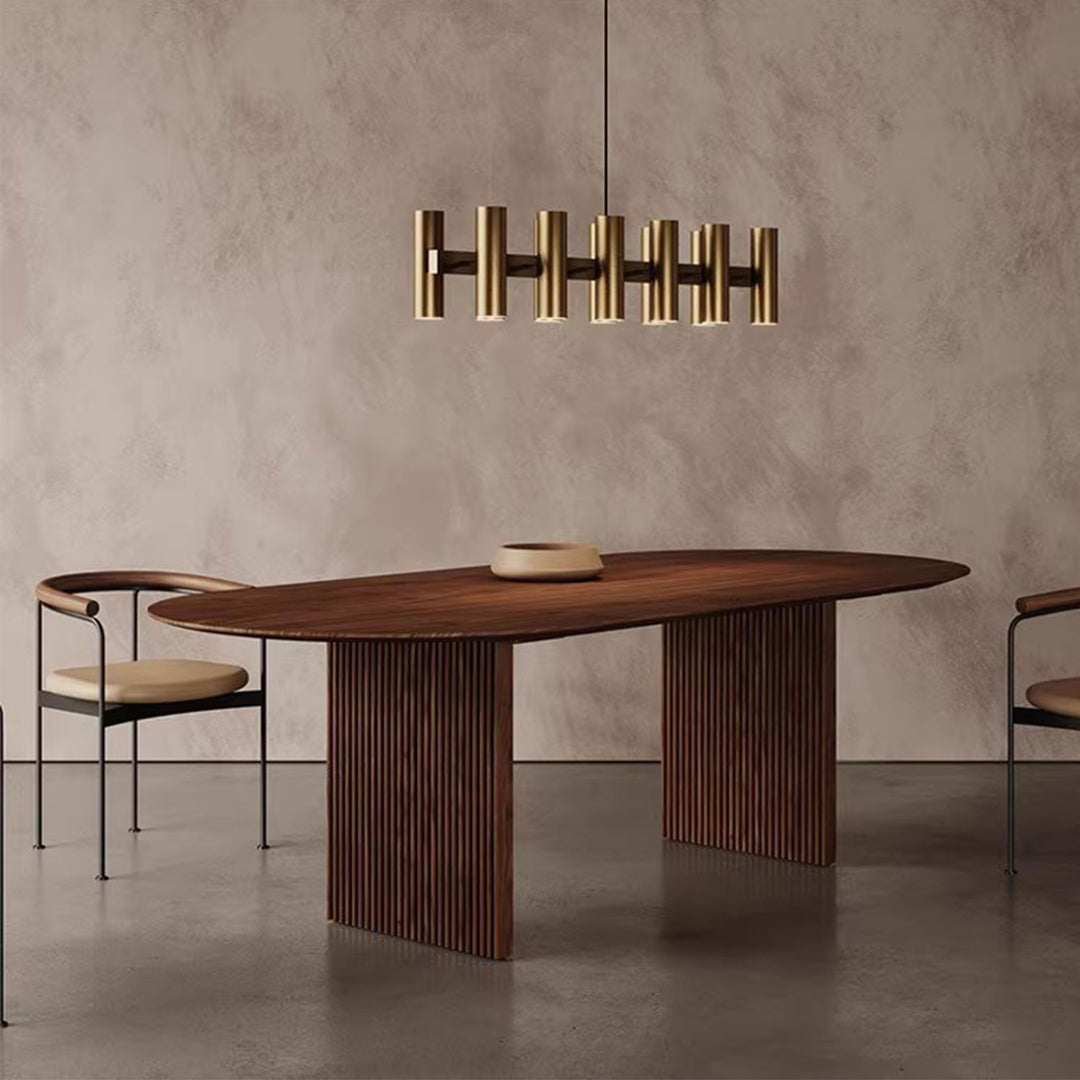 MAS-1592  Masdio Oval Solid Pine Pedestal Dining Table Masdio