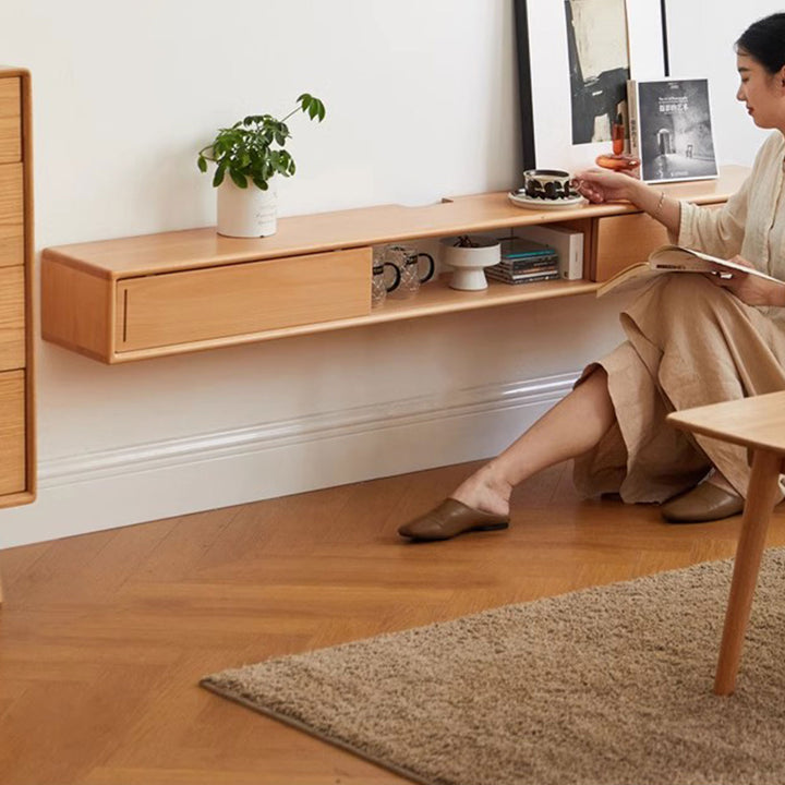 Wall-Mounted Floating TV Stand Present Them