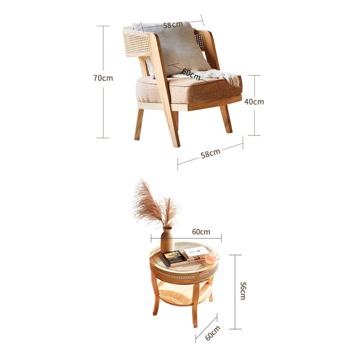 MAS-1419 Masdio Rattan-Inspired Armchair for Modern Charm Masdio