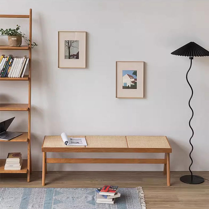 Rattan Bench & Ottoman Present Them