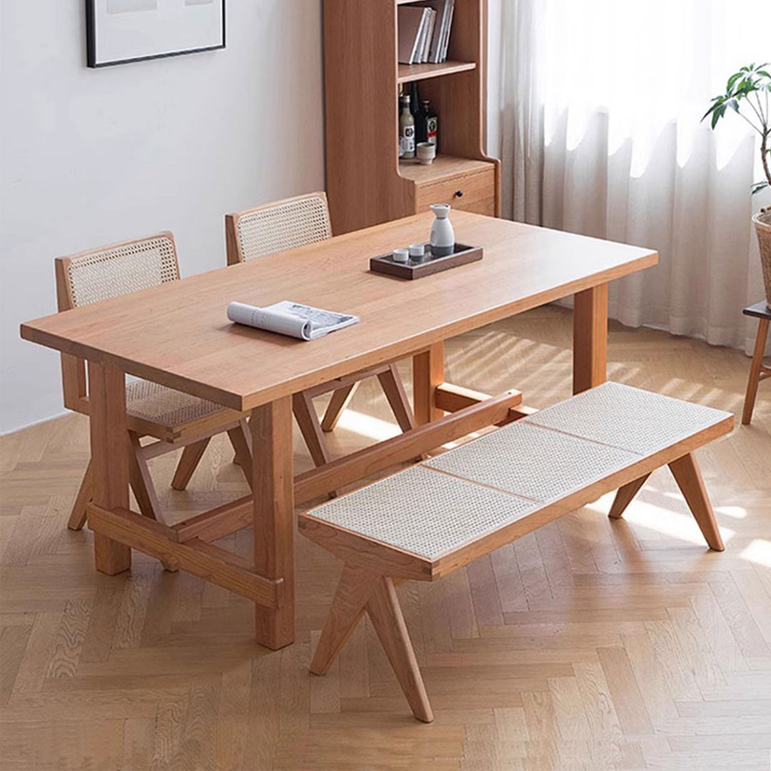 Rattan Bench & Ottoman Present Them